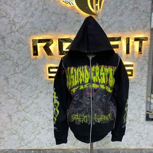 Sweat à capuche personnalisé de haute qualité avec fermeture éclair, imprimé numériquement, en molleton uni 100% coton, unisexe, pour l'hiver, fabriqué en usine, prix abordable - Product Image 1