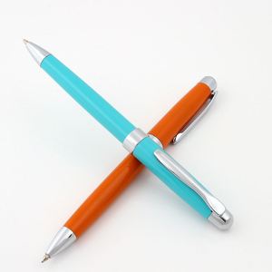 Bolígrafos Ejecutivos Metálicos Naranja Promocionales al por Mayor con Logotipo Personalizado - Product Image 1
