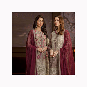 2024 nueva moda de calidad superior traje de césped paquistaní señoras vestido de algodón de seda con bordado pesado ODM venta al por mayor Salwar Kameez - Product Image 3