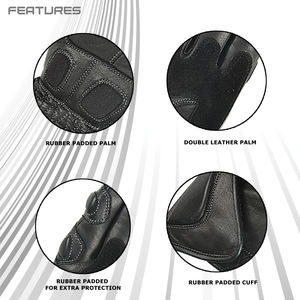 Gants de moto - Gants en cuir de vachette de qualité supérieure pour hommes et femmes, écran tactile - Glissières pour la paume - Product Image 4