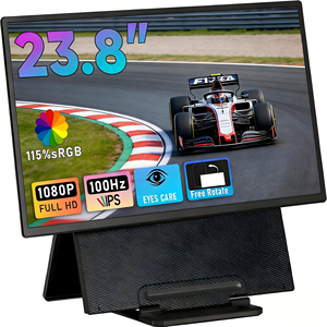 Moniteur LCD portable 23,8 pouces 100 Hz pour le travail, la maison, le bureau, les jeux, 1080P IPS, extension d'écran pour ordinateur portable, <span class=keywords><strong>USB</strong></span>-C Plug-and-Play, compatible Mac/Windows/PS/Téléphone - Product Image 1