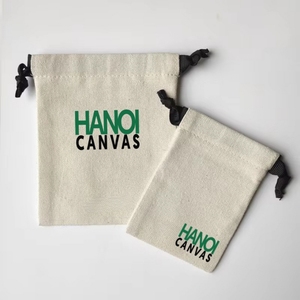 Bolsas de polvo ecológicas de estilo Vintage para mujer, éxito de ventas, Impresión de logotipo personalizado, bolsas de polvo BSCI certificadas, bolsa de lona de algodón - Product Image 2