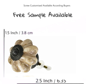 Exportation de qualité moderne couleur émaillée à la main melon céramique armoire tiroir boutons inde poignée et tirer pour cuisine chambre - Product Image 3