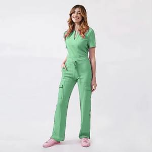 Uniforme médico de manga corta personalizable para mujer, de ajuste Regular Pantalones rectos, transpirable, respetuoso con el medio ambiente - Product Image 3