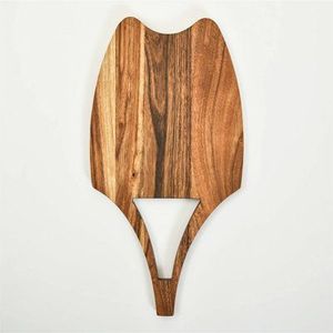 Tabla de cortar de madera apta para alimentos tratada con aceite protector que ofrece seguridad de corte confiable durante la preparación de comidas - Product Image 3