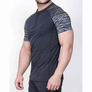 Camiseta Deportiva de Compresión de Manga Corta para Hombre, de Alta Calidad, Impresa, Elástica, Transpirable, de Poliéster, para Gimnasio - Product Image 2