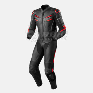 Traje de moto de cuero de alta calidad para carreras profesionales y conducción callejera, traje de moto de cuero duradero de seguridad - Product Image 1