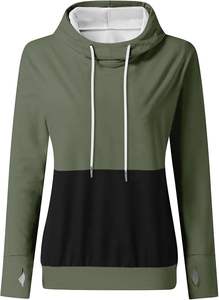 Femmes grande taille imprimé polaire pull à capuche coupe surdimensionnée écologique Polyester/coton décontracté poches avant en gros - Product Image 4