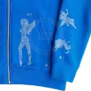 Unique Design Printed Pattern Men <b>Rhinestone</b> <b>Hoodie</b> High Quality Eco Friendly Cotton Blended <b>Rhinestone</b> Hoodies - Product Image 6