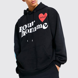 Proveedor OEM logotipo personalizado pantalla polar algodón hombres chándal Streetwear Casual Jogger Sudadera con capucha conjunto - Product Image 4