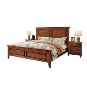 Cama de matrimonio de madera de diseño europeo antiguo para muebles de dormitorio, juego de cama de madera de teca, Exportación súper cómoda a Europa - Product Image 2