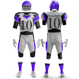Uniforme de Fútbol Americano Sublimado Personalizado al por Mayor de Fábrica, Transpirable, Tallas Grandes, Equipación del Equipo de EE. UU. - Product Image 5