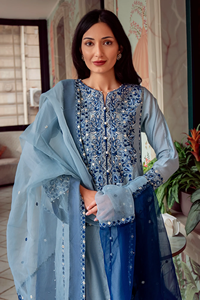 Vestido de fiesta paquistaní Salwar Kameez informal de estilo indio, vestido de fiesta paquistaní, traje de algodón para mujer, vestidos elegantes cosidos para mujer - Product Image 3