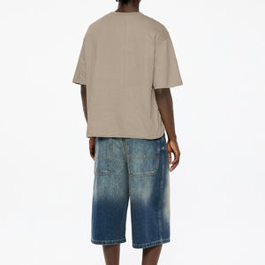 T-shirts pour hommes en gros, coupe ample et oversize, col rond, 100% coton, dernier design disponible à la vente - Product Image 2