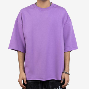 2025 venta al por mayor personalizado su logotipo de la marca 100% algodón Hip Hop camisetas en blanco hombres camiseta lisa Casual hombres camiseta para hombres - Product Image 4