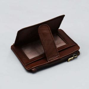 ที่ใส่นามบัตรหนังแท้สำหรับผู้ชายผู้หญิงเคสใส่บัตรเครดิตกระเป๋าสตางค์แบบบางกระเป๋าใส่บัตร - Product Image 3