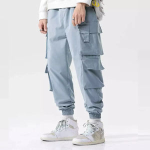 OEM/ODM Service Custom logo Casual <b>Men</b> Flared <b>Jogger</b> Track Pants Patchwork Elastic Waistband <b>Mens</b> Stacked Sweatpants - Product Image 4
