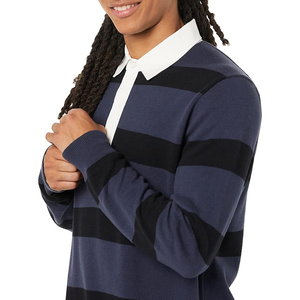 Pull tricoté col rabattu pull en coton ODM approvisionnement Logo personnalisé imprimé tricots d'hiver pour hommes tendance respirant - Product Image 5