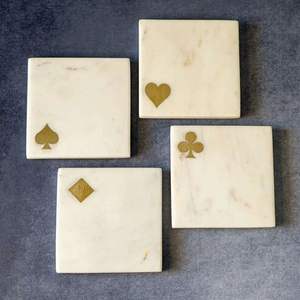 Vente en gros de sous-verres carrés en pierre beige, tapis de table de meilleure qualité pour la décoration de la maison et de la cuisine du thé - Product Image 4