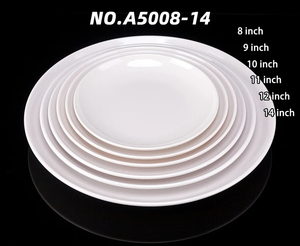 Assiettes Rondes en Mélaminé Blanc de 10 Pouces, Personnalisables avec Logo, en <span class=keywords><strong>Plastique</strong></span>, pour Usage Domestique et Restauration - Product Image 4