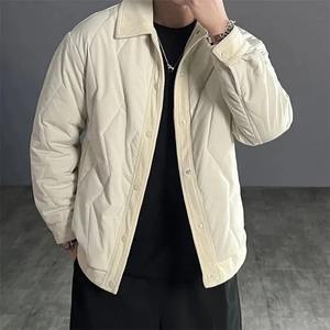 Chaqueta de Invierno Vintage para Hombre, Impermeable, con Capucha, Acolchada de Algodón, Estilo Informal, Color Sólido, Cierre de Cremallera - Product Image 5