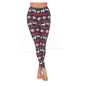 Leggings en polyester et élasthanne tricotés respirants à taille haute, personnalisables par sublimation, vente en gros - Product Image 1