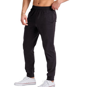 Color negro Ropa deportiva Entrenamiento hombres Ropa Track Jogger Pantalones con bolsillo Venta al por mayor High Street Black Men Jogger Pantalones - Product Image 3