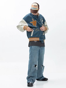 Écusson de broderie personnalisé vestes d'université vintage veste universitaire en chenille de haute qualité pour hommes - Product Image 3