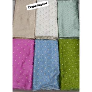 Pure Viscose Crepe Jacquard Fabric 130 GSM For Kaftan And Premium Ethnic Wear - Product Image 2