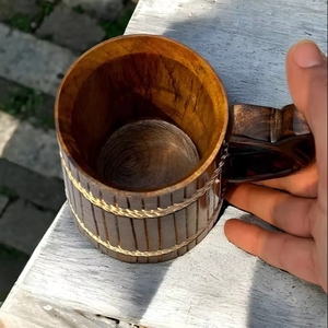 Tasse à café en bois écologique-Tasse réutilisable isolée à double paroi pour boissons chaudes - Product Image 1