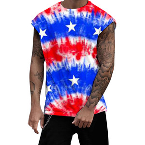 เสื้อกล้ามลายกล้ามเนื้อแขนกุดสำหรับผู้ชายเสื้อกล้ามฟิตเนสระบายอากาศได้ดีถักสีขาวขนาดใหญ่พิเศษ - Product Image 2