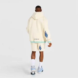 ชุดเซ็ตเสื้อฮู้ดดี้และกางเกงขาสั้นลายกราฟิก รุ่น 66 สไตล์ยูนิเซ็กซ์ ผ้าฟลีซ ชุดลำลองแนวสตรีทแวร์ ชุดสองชิ้นเข้าชุด - Product Image 2