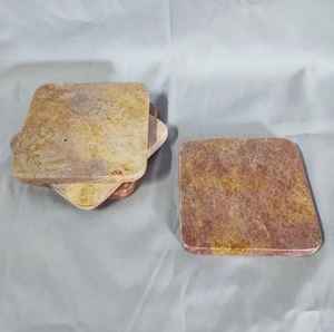 Juego de Posavasos de Mármol Rosa Natural, Decoración de Mesa Moderna y Minimalista, Regalo - Product Image 4