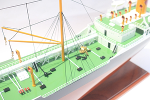 TIBIA artisanat hors-bord modèle résine bois Vietnam navire pour la décoration intérieure peint amour Style cadeaux de noël - Product Image 2