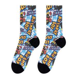 Calcetines Deportivos de Baloncesto Personalizados con Diseño OEM, Impresos Digitalmente, Modernos, para Hombre, Mezcla de Algodón, Secado Rápido, para Invierno - Product Image 2
