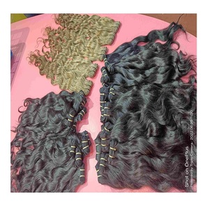 Extensiones de trama de cabello virgen alineado con cutícula brasileña Natural 100%, pelucas de cabello humano suave con donante único de onda Natural - Product Image 2
