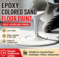 Revêtement de sol en résine époxy esthétique avec design de sable de couleur personnalisée