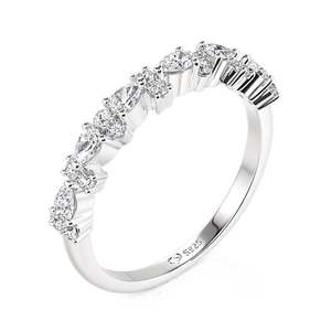 Bague éternelle empilable Jeulia en argent sterling plaqué or rose ou or rhodié - Product Image 3