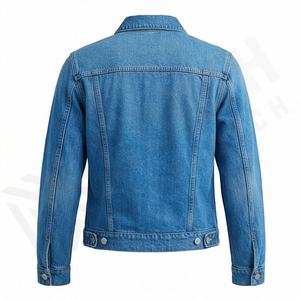 Cool Women Denim Jacket Plain Dyed Raw <b>Distressed</b> Hem Cropped Fit Button Front Trendy Modern Streetwear Style Daily Casual - Product Image 2