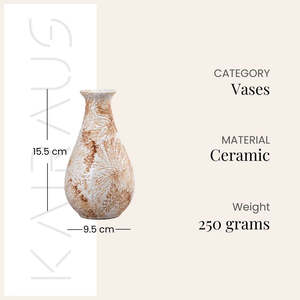 Vase en céramique texturée beige fait main, décoration de table en porcelaine rustique de luxe, style Japandi classique moderne polyvalent - Product Image 2