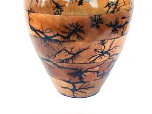 Urnas de cremación para adultos de madera para quemar fractal para cenizas, urna funeraria con tapa roscada para cenizas humanas, urna para mascotas - Product Image 3