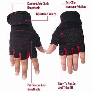Gants de gymnastique demi-doigts de la meilleure qualité, antidérapants et respirants pour l'haltérophilie et les équipements de sécurité sportive. - Product Image 3