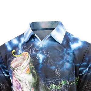 เสื้อโปโลตกปลาแบบซับลิเมชั่นน้ำหนักเบา ออกแบบ OEM พิมพ์ลายตามสั่ง ราคาขายส่ง ผ้าโพลีเอสเตอร์ 100% ปี 2026 - Product Image 5