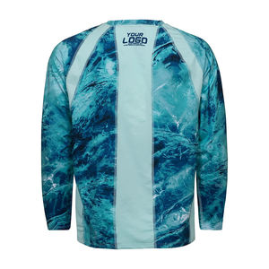 Chemises de pêche à manches longues en tissu respirant personnalisé Upf 50 + Protection UV T-shirt pour hommes Sweat à capuche de pêche - Product Image 2