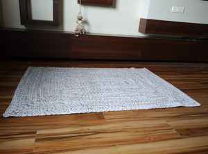 Handmade Eco-Friendly Washable Non-Slip Plush Jute <b>Rug</b> with Modern Square Design Lightweight <b>Natural</b> Fiber Custom <b>Rug</b> - Product Image 2