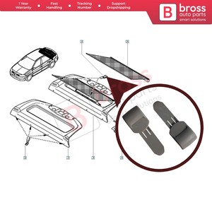BDP1025 2 Piezas Cortina Trasera para Ventana, Parasol, Soporte para Gancho, Clips de Agarre 8200191584, 7700841426 Repuestos para Automóviles Bross - Product Image 6