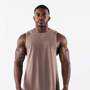 Venta al por mayor de los hombres XL entrenamiento chaleco transpirable deporte Top camiseta verano Streetwear Muscle Fit acanalado camiseta sin mangas para los hombres - Product Image 6
