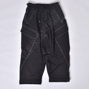 Pantalon de ski noir imperméable unisexe Offre Spéciale avec poche zippée surdimensionnée et design isolé pour l'extérieur - Product Image 6