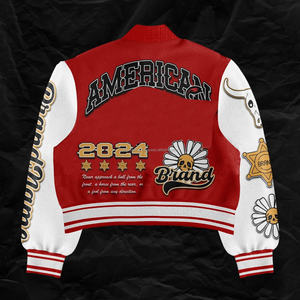 Veste universitaire pour hommes à bas prix veste de baseball à la mode avec logo brodé personnalisé veste universitaire Lettermen pour hommes - Product Image 3