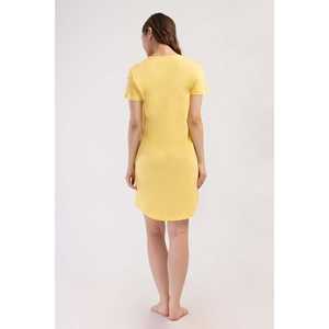 Túnica informal de manga corta con cuello redondo y bolsillo ovalado para mujer - Product Image 1